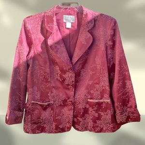 Floral Embroidered Vintage Mauve Pink Blazer